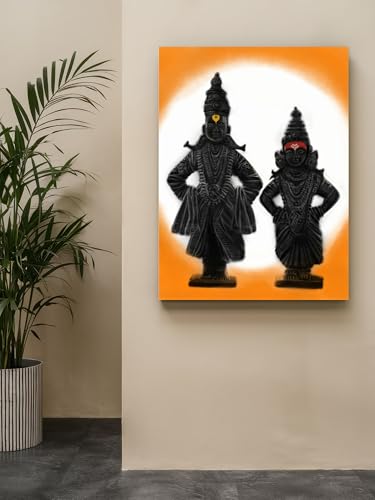 Art to Doors | Vitthal Rakhumai Idol | Artist Kalyani Wankhede | Vertical | Art Prints | Home Decor | Wall Art | Gift Items | Canvas Frame