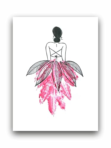 Art to Doors | Lady Love Leaf Impression | Artist Sowmya Pradeep | Vertical | Art Print | Home Decor | Wall Decor | Gifts for Women | Gifts for Men | Gift Items | Wall Art