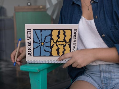 Art to Doors | Bloom With Elegance And Grace | Spiral Notebooks | A5 Size Paper | 120 Pages | 70 GSM Paper | Attractive Cover Designs