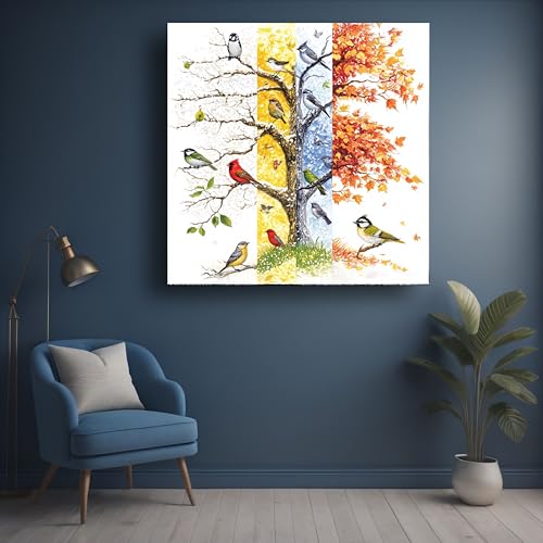 Art to Doors | The Songbird Symphony | Square | Art Print | Home Decor | Wall Decor | Gifts for Women | Gifts for Men | Canvas Frame