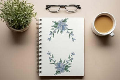 Art to Doors | Bluebell Bloom | Spiral Notebooks | A5 Size Paper | 120 Pages | 70 GSM Paper | Attractive Cover Designs