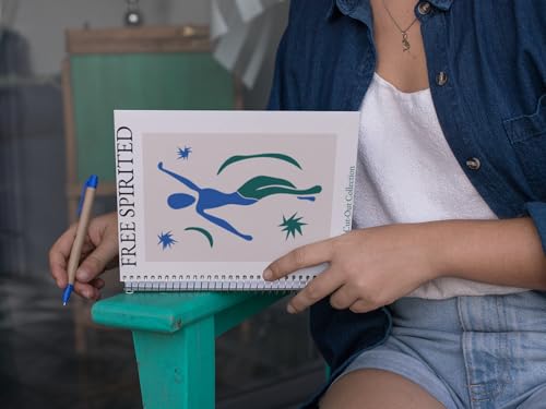 Art to Doors | Free Spirited | Spiral Notebooks | A5 Size Paper | 120 Pages | 70 GSM Paper | Attractive Cover Designs