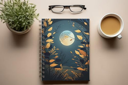 Art to Doors | Night's Embrace | Spiral Notebooks | A5 Size Paper | 120 Pages | 70 GSM Paper | Attractive Cover Designs