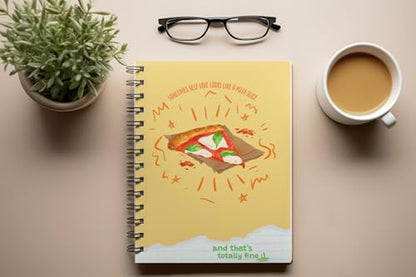 Art to Doors | Self Love looks like Pizza | Spiral Notebooks | A5 Size Paper | 120 Pages | 70 GSM Paper | Attractive Cover Designs