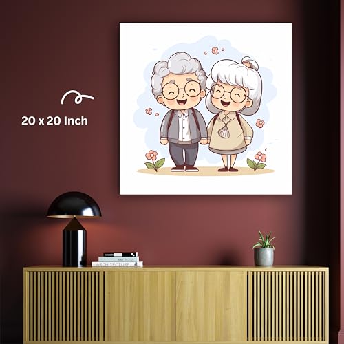 Art to Doors | Whimsical Couple Art | Square | Art Print | Home Decor | Wall Decor | Gifts for Women | Gifts for Men | Gift Items | Wall Art