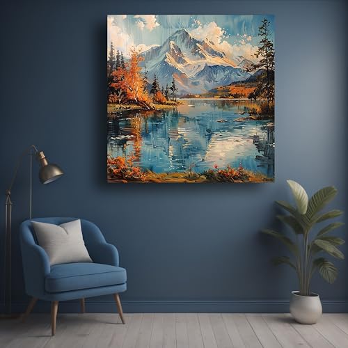 Art to Doors | Mountain's Embrace | Square | Art Print | Home Decor | Wall Decor | Gifts for Women | Gifts for Men | Wall Art |