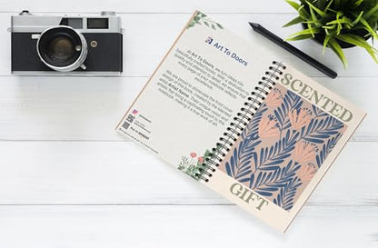 Art to Doors | Scented Gift | Spiral Notebooks | A5 Size Paper | 120 Pages | 70 GSM Paper | Attractive Cover Designs