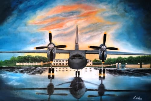 Art to Doors | Aircraft An - 32 | Artist Sudesh Kundley | Horizontal | Art Prints | Home Decor | Wall Decor | Gift Items | Wall Art | Canvas Frame