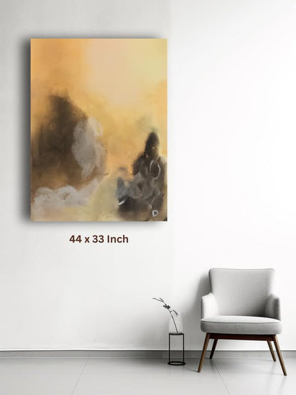 Art to Doors| Smoke & Light | Artist Debranjani Basu | Rectangle | Art Print | Home Decor | Wall Decor | Gift Items | Canvas Frame