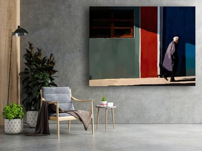 Art to Doors| The Old Is Leaving | Artist Kunal Vardey | Rectangle | Art Print | Home Decor | Wall Decor | Gift Items | Canvas Frame