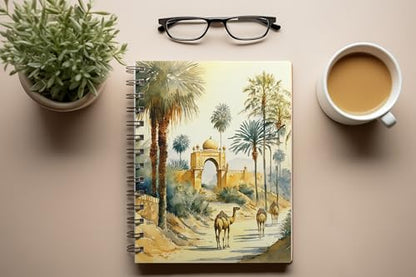 Art to Doors | Desert's Gateway | Spiral Notebooks | A5 Size Paper | 120 Pages | 70 GSM Paper | Attractive Cover Designs