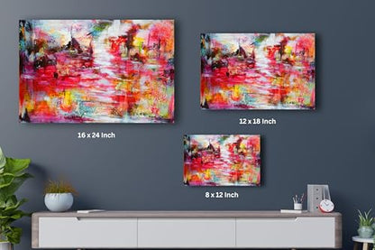 Art to Doors | Abstract Landscape | Artist K Kaur | Horizontal | Art Prints | Home Decor | Gift Items | Wall Art | Canvas Frame