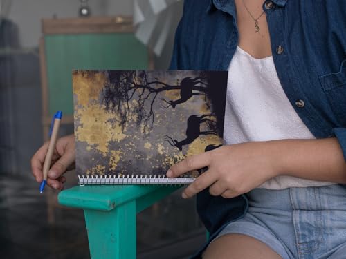 Art to Doors | Peaceful Woodland Portrait | Spiral Notebooks | A5 Size Paper | 120 Pages | 70 GSM Paper | Attractive Cover Designs