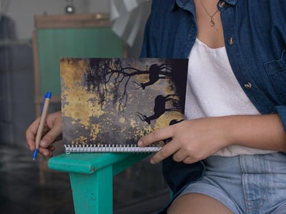 Art to Doors | Peaceful Woodland Portrait | Spiral Notebooks | A5 Size Paper | 120 Pages | 70 GSM Paper | Attractive Cover Designs