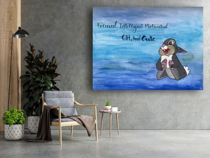Art to Doors | Cute Bunny | Artist Akanksha Jain | Horizontal | Art Prints | Home Decor | Wall Decor | Gift Items | Wall Art