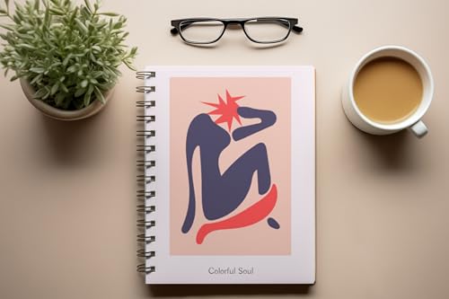 Art to Doors | Colorful Soul | Spiral Notebooks | A5 Size Paper | 120 Pages | 70 GSM Paper | Attractive Cover Designs