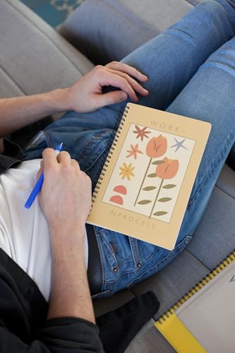 Art to Doors | Work In Process | Spiral Notebooks | A5 Size Paper | 120 Pages | 70 GSM Paper | Attractive Cover Designs