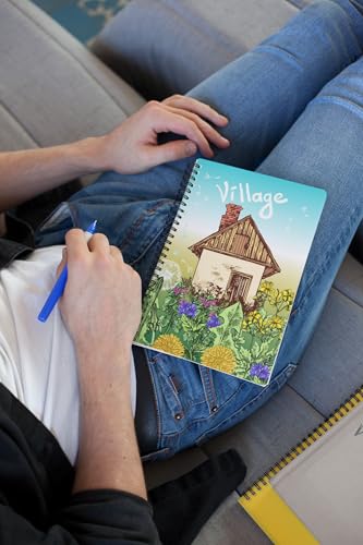 Art to Doors | Rural Retreat | Spiral Notebooks | A5 Size Paper | 120 Pages | 70 GSM Paper | Attractive Cover Designs