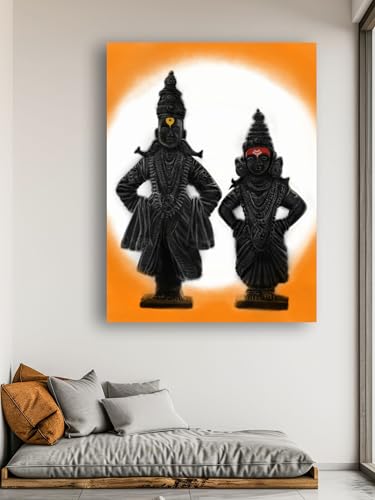 Art to Doors | Vitthal Rakhumai Idol | Artist Kalyani Wankhede | Vertical | Art Prints | Home Decor | Wall Art | Gift Items | Canvas Frame