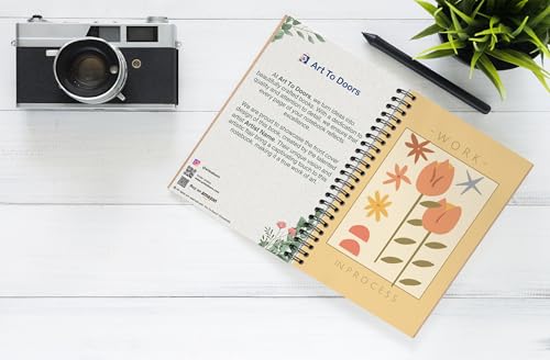 Art to Doors | Work In Process | Spiral Notebooks | A5 Size Paper | 120 Pages | 70 GSM Paper | Attractive Cover Designs
