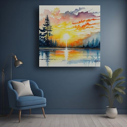 Art to Doors | Golden Hour Serenity | Square | Art Print | Home Decor | Wall Decor | Gifts for Women | Gifts for Men | Wall Art |