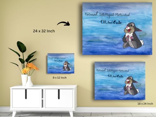 Art to Doors | Cute Bunny | Artist Akanksha Jain | Horizontal | Art Prints | Home Decor | Wall Decor | Gift Items | Wall Art