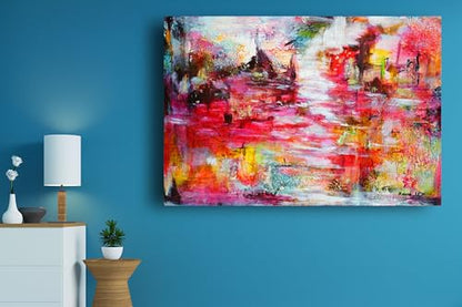 Art to Doors | Abstract Landscape | Artist K Kaur | Horizontal | Art Prints | Home Decor | Gift Items | Wall Art | Canvas Frame