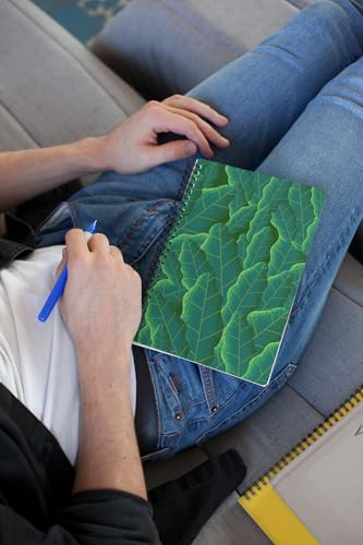 Art to Doors | Textured Leaf Mosaic | Spiral Notebooks | A5 Size Paper | 120 Pages | 70 GSM Paper | Attractive Cover Designs
