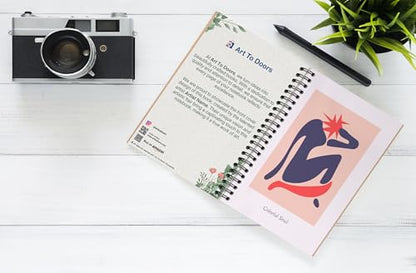 Art to Doors | Colorful Soul | Spiral Notebooks | A5 Size Paper | 120 Pages | 70 GSM Paper | Attractive Cover Designs