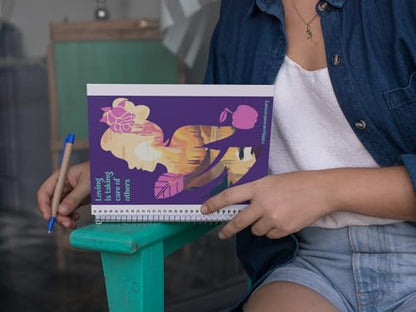 Art to Doors | Loving Is Taking Care | Spiral Notebooks | A5 Size Paper | 120 Pages | 70 GSM Paper | Attractive Cover Designs