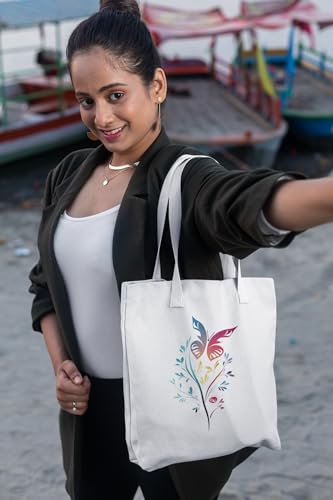 Art to Doors | Winged Beauty | Tote Bags | Shopping Bag For Grocery | Aesthetic Carry Bag | Tote Bag for Shopping, Travel, office & beach bags for women