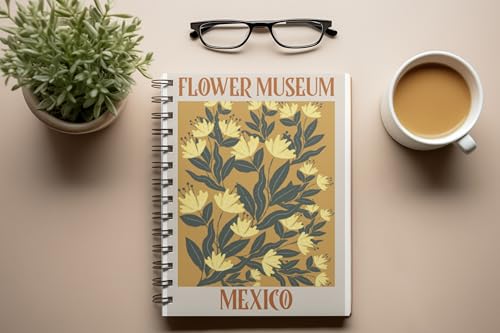 Art to Doors | Flower Museum Mexico | Spiral Notebooks | A5 Size Paper | 120 Pages | 70 GSM Paper | Attractive Cover Designs
