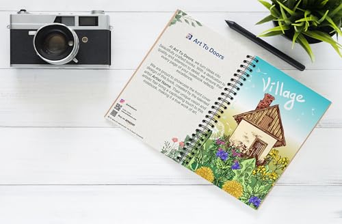 Art to Doors | Rural Retreat | Spiral Notebooks | A5 Size Paper | 120 Pages | 70 GSM Paper | Attractive Cover Designs