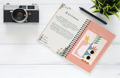 Art to Doors | Natural | Spiral Notebooks | A5 Size Paper | 120 Pages | 70 GSM Paper | Attractive Cover Designs