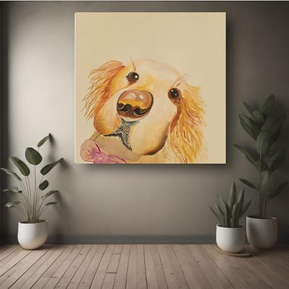 Art to Doors | Big Boops Dont Lie-Dogs | Square | Artist Prerna Ajwani | Home Decor | Wall Art | Gifts for Women | Gifts for Men | Canvas Frame