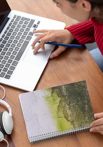 Art to Doors | Moss on Wall | Spiral Notebooks | A5 Size Paper | 120 Pages | 70 GSM Paper | Attractive Cover Designs