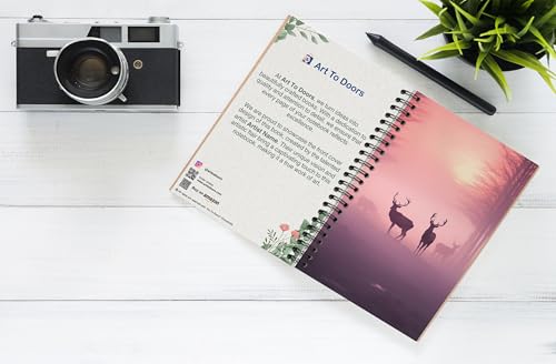 Art to Doors | Pink Dawn | Spiral Notebooks | A5 Size Paper | 120 Pages | 70 GSM Paper | Attractive Cover Designs