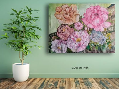 Art to Doors | Rose Painting | Artist Alka Mathur | Horizontal | Art Print | Home Decor | Wall Decor | Gift Items | Wall Art