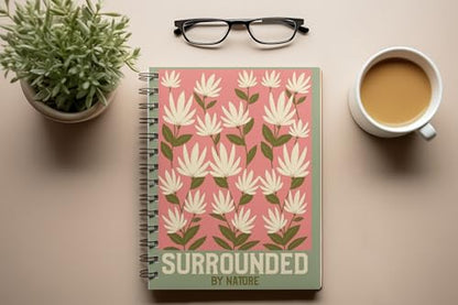 Art to Doors | Surrounded By Nature | Spiral Notebooks | A5 Size Paper | 120 Pages | 70 GSM Paper | Attractive Cover Designs