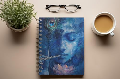 Art to Doors | Krishna's Grace | Spiral Notebooks | A5 Size Paper | 120 Pages | 70 GSM Paper | Attractive Cover Designs
