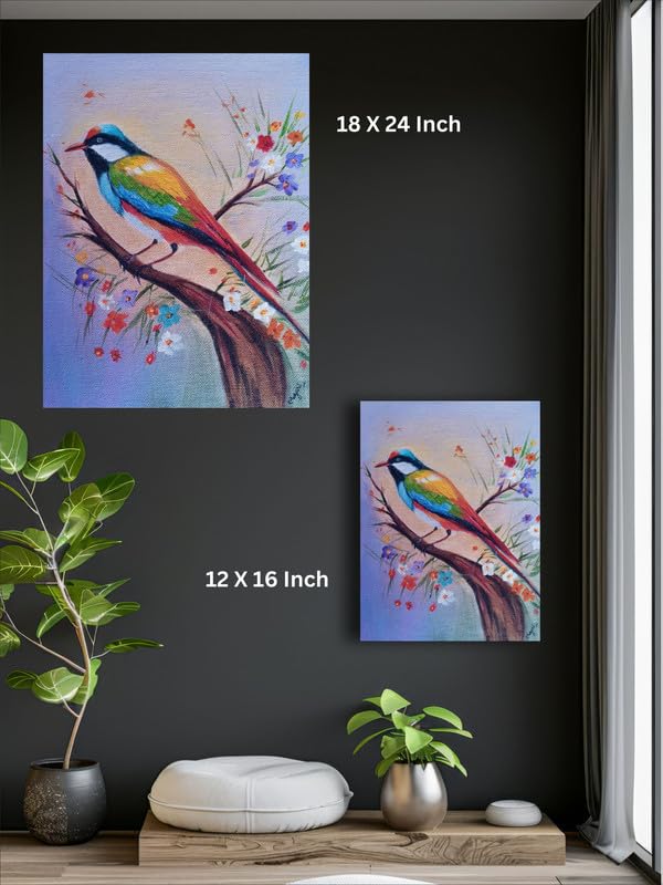 Art to Doors | Colorful Bird Painting | Artist Mayuri Verma | Vertical | Art Print | Home Decor | Wall Decor | Gift Items | Wall Art