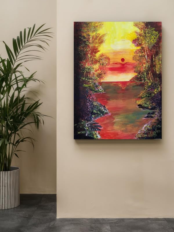 Art to Doors | Nature Beauty 1 | Artist Ravindran Krishnan | Rectangle | Art Prints | Home Decor | Wall Art | Gift Items | Canvas Frame