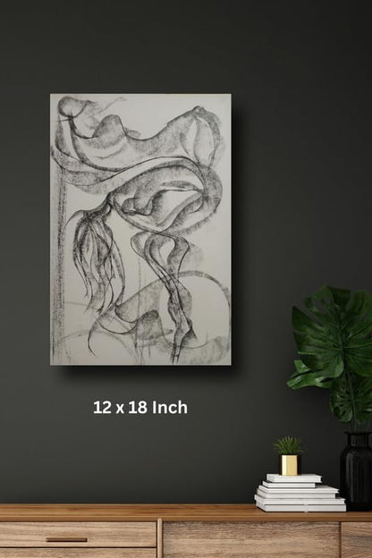 Art to Doors| Kalu | Artist Mahesh Jain | Rectangle | Art Print | Home Decor | Wall Decor | Gift Items | Canvas Frame