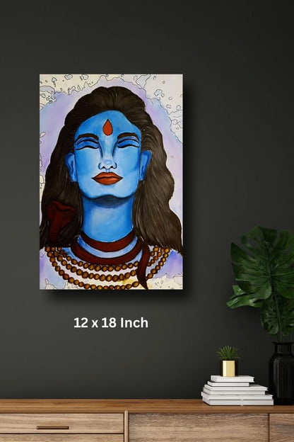 Art to Doors| Lord Shiva Artwork | Artist Kalakarish | Rectangle | Art Print | Home Decor | Wall Decor | Gift Items | Canvas Frame