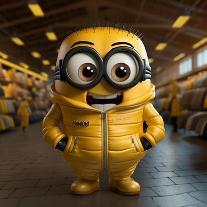 Art to Doors Gru the Minion: Adorable Yellow Jacket Illustration - Canvas Print Masterpiece | Personalized Gift For Anniversary, Birthday, Wedding, Home Decor (CanvasFrame,8x8Inch,CanvasFrame)