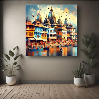 Art to Doors | Sacred Temple Statue Art | Square | Art Print | Home Decor | Wall Decor | Gifts for Women | Gifts for Men | Gift Items | Wall Art