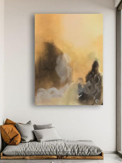 Art to Doors| Smoke & Light | Artist Debranjani Basu | Rectangle | Art Print | Home Decor | Wall Decor | Gift Items | Canvas Frame