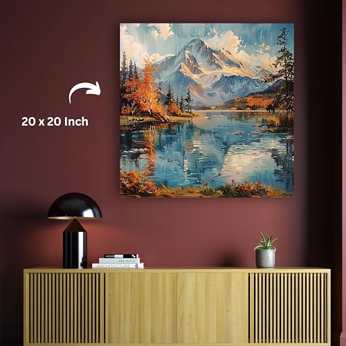 Art to Doors | Mountain's Embrace | Square | Art Print | Home Decor | Wall Decor | Gifts for Women | Gifts for Men | Wall Art |