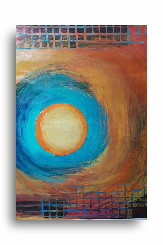 Art to Doors | Sun In Metro | Artist Ajay Pratap Singh Rathore | Rectangle | Art Print | Home Decor | Wall Decor | Gift Items | Canvas Frame