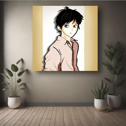 Art to Doors| Anime Glaze | Artist Reeja Roy| Square | Art Print | Home Decor | Wall Decor | Gift Items | Canvas Frame